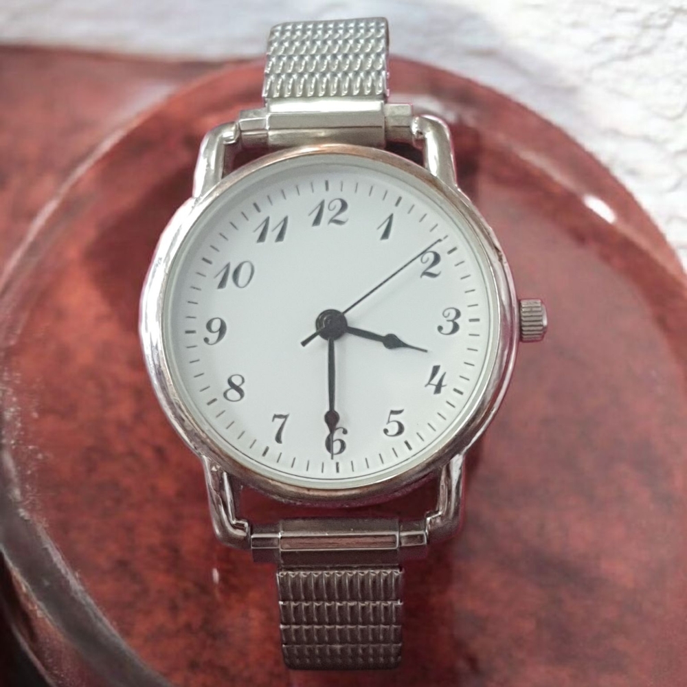 Silver Mesh Band Watch
